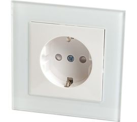 Электрическая 1-местная розетка STEKKER с заземлением, серия Катрин, GLS16-7010-01, белый 39167 