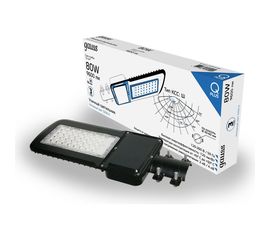 Уличный светильник GAUSS Qplus 80W 9600lm 5000K 120-260V IP65 455х180х49мм черный LED 1/6 629535380 
