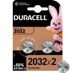 Литиевые батарейки Duracell CR2032-2BL 2 штуки в блистере Б0037273 
