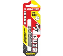 Сверло по металлу Trio Cutter (2 шт; 3х61 мм; Р6М5) Hardcore 143030 