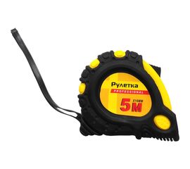 Рулетка Профессионал Стандарт 5м прорезиненная, с магнитом 19мм 46591 