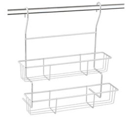 Двухъярусная навесная полка для кухни Mallony FORTUNA PR-06 28.5х14х30.5 см 008439 