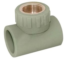 Тройник комбинированный с внутренней резьбой VALFEX PP-R серый, 20 мм х1/2"" 10127020Г 127-0432 