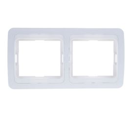 Рамка UNIVersal Валери 2-х местная, горизонтальная, белый ВР002Г 
