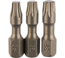 Набор бит Torx №3 (3 шт; 25 мм; Т20/Т25/Т30) Quadro Torsion 490003 