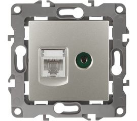 Комбинированная розетка ЭРА 12-3110-15 RJ45 TV, IP20, 12, перламутр Б0027450 