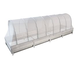 Арочный парник со спанбондом на грядке 36 см Delta-Park 4 м 3004003_2 