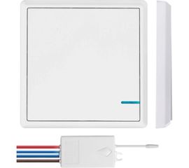 Беспроводной выключатель GRITT Practic 1 клавиша, белый комплект 1 выключатель, 1 радиореле 1000Вт 11101 