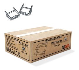 Стальная пряжка 16х29х3 для ПП/ПЭТ ленты 15-16мм 1000шт. PR-16 KREP-00150 