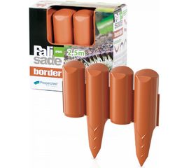 Бордюр для сада терракотовый Prosperplast Palisada border IPBO-R624 