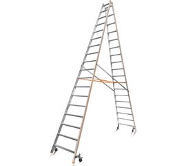 Передвижная стремянка Эйфель Комфорт - Профи 218 Роллер 