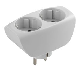 Тройник с заземлением и шторками SP-2e-W ЭРА белый, 2 гнезда ЭРА C0045528 