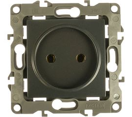 Розетка ЭРА 12-2105-05 2P, 16A-250В, IP20, антрацит Б0018258 