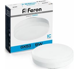 Светодиодная лампа FERON 9W 230V GX53 6400K, LB-452 25867 