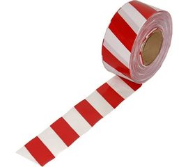 Оградительная лента Протэкт Эконом 500 п.м.,75мм, Бело-красная ЛО-500/75 Э б/кр 