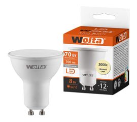Лампа LED Wolta 3000K, 25YPAR16-230-8GU10 