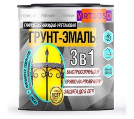 Грунт-эмаль VIRTUOSO PREMIUM 3 в 1 по ржавчине серая 1,9кг 11589276 