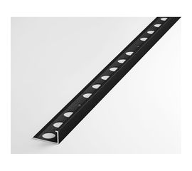 Профиль окантовочный L-образный алюминиевый ЛУКА 10 мм, 2,7 м, 5 шт, Черный УТ000021237 