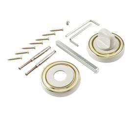 Завертка к ручкам РЕНЦ BIG белый / золото блестящее INBK 16 W/GP 