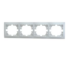 Четырехместная горизонтальная рамка LEZARD MIRA б/ вст белый 701-0200-149 