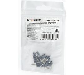 Штыревой втулочный изолированный наконечник STEKKER 0,75 - 8 мм, 39375 