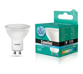 Светодиодная лампа Camelion, LED5-GU10, 845, GU10, 5Вт, 220В 10957 