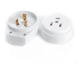 Разборные вилка с розеткой STEKKER открытой установки для плит с заземлением, 32А, белый PPG32-52-20 39469 