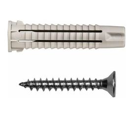 Универсальный нейлоновый дюбель ЕВРОПАРТНЕР PDU N 8х40 с шурупом 5х60 Zn 20 шт. 1 0078 2 