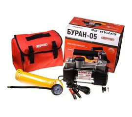 Металлический поршневой компрессор 50л/мин 2х с крокодилами в сумке 12АТМ SKYWAY БУРАН-05 S02001001 