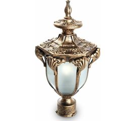 Садово-парковый светильник, шестигранный на столб 60W 230V E27, черное золото Feron PL4045 11425 