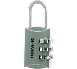 Навесной кодовый замок НОРА-М 607 серебро 17082 