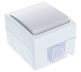 Выключатель, 1 клавиша UNIVersal Аллегро IP54, серый 1279 