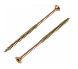 Потайной универсальный шуруп Метизный двор 6,0x100, желтый, 100 шт. 4607159063656 