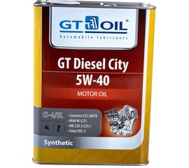 Масло Diesel City, SAE 5W-40, API CI-4/SL, 4 л GT OIL 8809059408001 