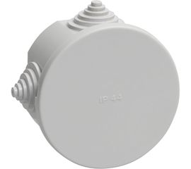 Распределительная коробка IEK, ОП 75x40 мм, IP44, KM41237, 4 кабельных ввода, ИЭК, UKO11-075-040-000-K41-44 