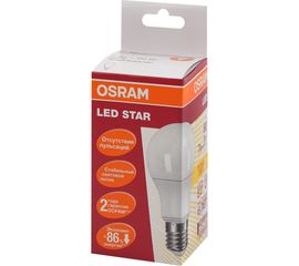 Светодиодная лампа OSRAM LED STAR A Стандарт 7Вт E27 600 Лм 2700 К Теплый белый свет 4058075096387 