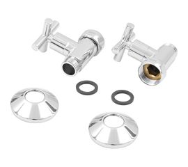 Прямой кран-вентиль SMT ручка крест, хром, 1х3/4 г/ш, 2 шт 8731SCH0510/2C 