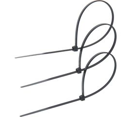 Нейлоновый хомут для стяжки TUNDRA 2.5х200 мм, черный, в упаковке 100 шт. 1112938 