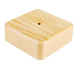 Распаячная коробка УРАЛ ПАК открытой проводки 75х75х28мм, светлое дерево, без клеммы IP40 КР-513130075-056 