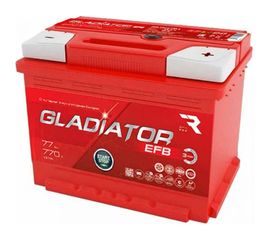Аккумуляторная батарея Gladiator 77 А/ч, прямая полярность, тип вывода конус GEF7710 