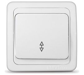 Выключатель UNIVersal Валери 1 клавиша, проходной, белый В0025 