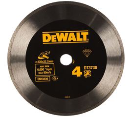 Диск алмазный отрезной (230х22.2 мм) для УШМ DEWALT DT 3738 