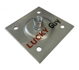 Опорная пластина Lucky Guy облегченная, 60х60х2,0 мм с гайкой М8, оцинк. 200 01 6060 М8 0р 