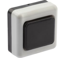 Кнопка дверного звонка ЭРА D2 проводной, черный, 1 мелодия Б0051802 