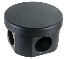 Распределительная коробка Промрукав 40-0100-9005 для о/п безгалогенная HF черная 65х40 1 шт 40-0100-9005 