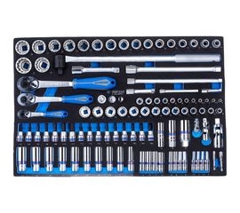 Набор торцевых головок 1/4""&3/8""&1/2"" с принадлежностями, ложемент, 103 предмета KING TONY 9-9003MRV01 