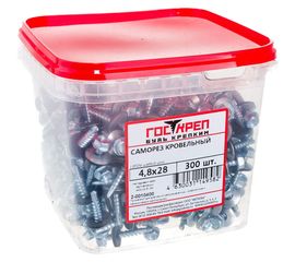 Кровельный саморез ГОСКРЕП ZP 4.8х28, 300 шт., б.пл.конт. 1000 мл 2-0010400 