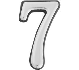 Дверная цифра TUNDRA ""7"" пластиковая, цвет хром, 1 шт. 5206107 
