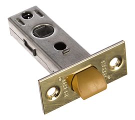 Межкомнатная защелка РЕНЦ с полиамидным язычком, латунь блестящая INL 5-45 plastic B 