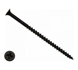 Саморез КРЕП-КОМП черный по дереву 4,2х89 2000шт чд8942 